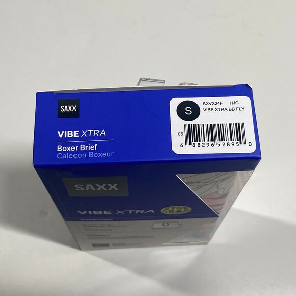 NWT - Saxx Vibe Xtra Boxer Brief - Hibiscus Jungle Coral print - Size Medium - Picture 5 of 5